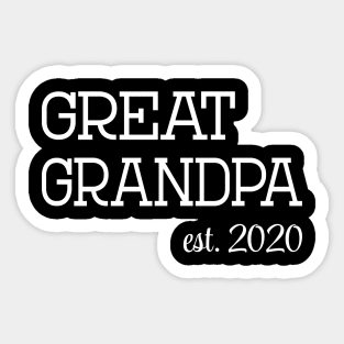 Great Grandpa Est 2020 Pregnancy Announcement Sticker